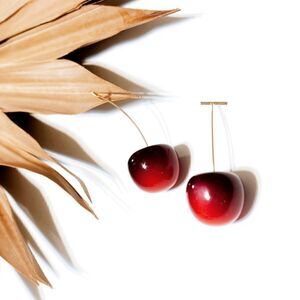 Cherry drop earrings S375